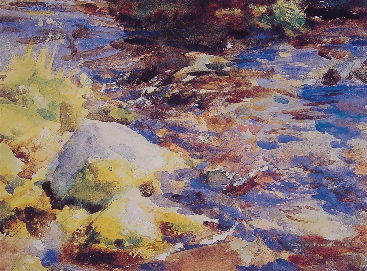 Reflections Rocks Eau John Singer Sargent aquarelle Peintures à l'huile